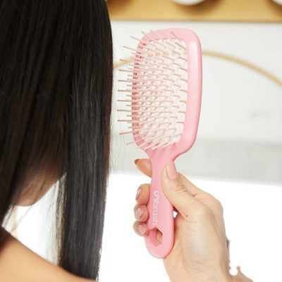 UNbrush Detangler Hair Brush Pastel Rose Dark Pink - Imperfect Box