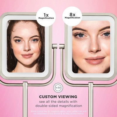 Conair LED Vanity Makeup Mirror Silver - Imperfect Box