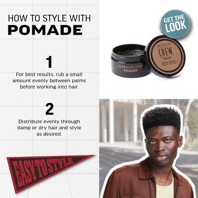American Crew Men's Medium Hold; High Shine Hair Pomade Gel 3oz - New