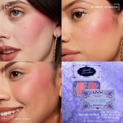NYX Professional Makeup Bridgerton Royal Blush Buttermelt Blush Palette 1 kit - Imperfect Box
