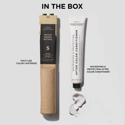 L'Oreal Paris Colorsonic Permanent Hair Color Cartridge Light Brown Ash 6AI - Imperfect Box
