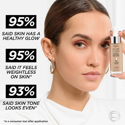 L'Oreal Paris True Match Hyaluronic Tinted Serum Makeup Skincare Hybrid 3-4 Light Medium - Imperfect Container