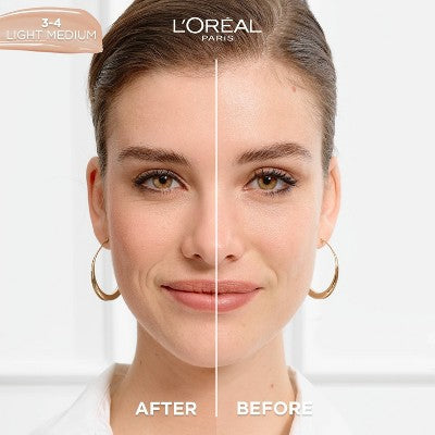 L'Oreal Paris True Match Hyaluronic Tinted Serum Makeup Skincare Hybrid 3-4 Light Medium - Imperfect Container