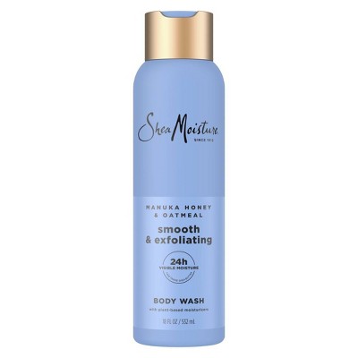 SheaMoisture Body Wash Smooth & Exfoliating Manuka Honey & Oatmeal with Plant-Based Moisturizers 18 fl oz - Imperfect Container