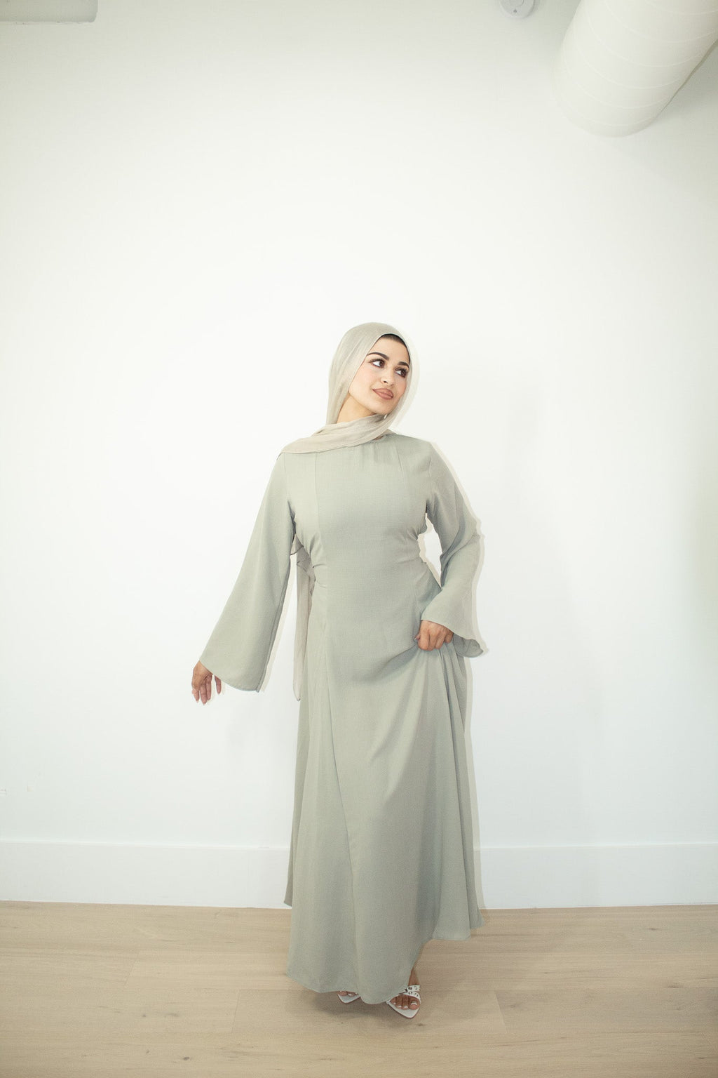 Aidah Tie Back Dress - Sage